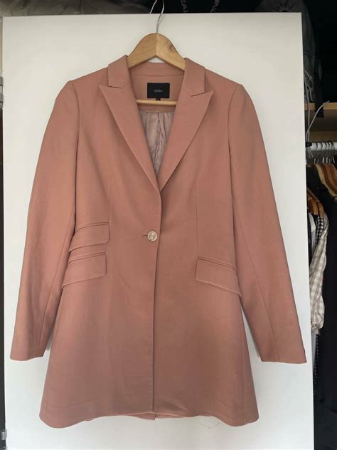 Saba Celeste Wool Longline Blazer .